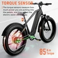 thumbnail image 5 of HOVSCO HovAlpha 26" Fat Tire Electric Bike, 750W Electric Mountain Bike for Adults, 48V/20AH Samsung/LG Battery, APP Control, UL2849, Deep Gray, 5 of 7