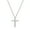 White/Silver, variant on 1/2 CT TW Lab Grown Diamond 18k Gold over Sterling Silver Cross Necklace, Adult Female