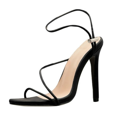 

HSMQHJWE Black Stilettos Womens High Heels Shoes Holiday Heel Pointed Fashion Sandals Thin Candy Color High Shoes Women S Toe Women S Sandals Mens Shoes With High Heels