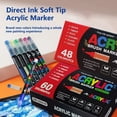 thumbnail image 3 of 12/24/36/48/60 Colors Acrylic Paint Markers, Fine Tip Acrylic Paint Pens for Rock Painting, Ceramic, Wood, Canvas, Plastic, Glass, Stone, Calligraphy, Card Making, DIY Crafts, 3 of 9