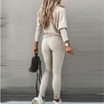 thumbnail image 4 of Womens Pants Women's Early Autumn Fashion Casual Loose O Neck Long Sleeve Solid Suit, 4 of 6