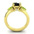 thumbnail image 2 of 2.50 Carat Round Cut Black Onyx & Peridot Gemstone Wonderful Proposal Ring for Women Solid 14K Yellow Gold Size 9 by Diamond-Capitals, 2 of 8