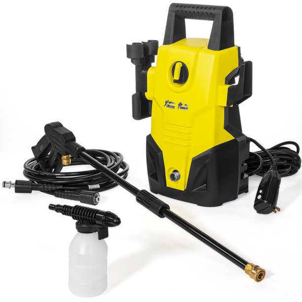 XtremepowerUS Electric 1300 PSI 1.2 GPM Compact Lightweight Pressure Washer With Hose Soap