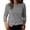 *Black, variant on ClodeEU Women's Crew Neck Striped 3/4 Sleeve Blouse,Casual Loose Fit Basic Top Black,Women's Plus L