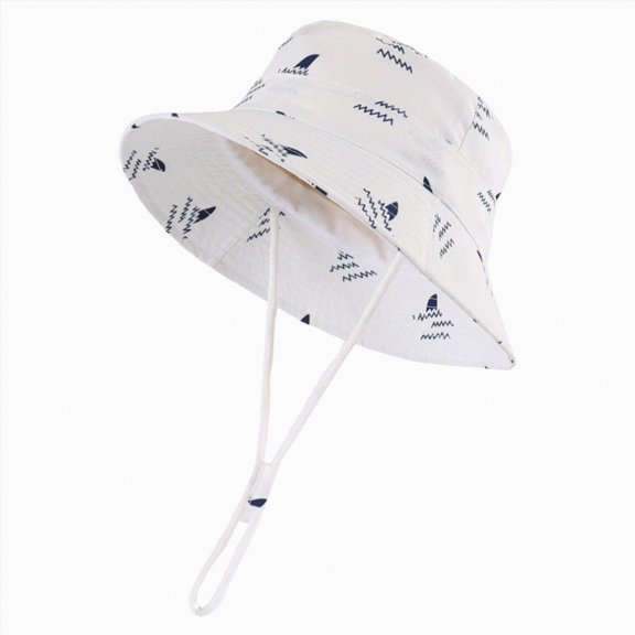 Ccpelsie Baby Sun Hat UPF 50 Sun Protective Toddler Bucket Hat Summer Kids Beach Hats Wide Brim Outdoor Play Hat for Boys Girls White