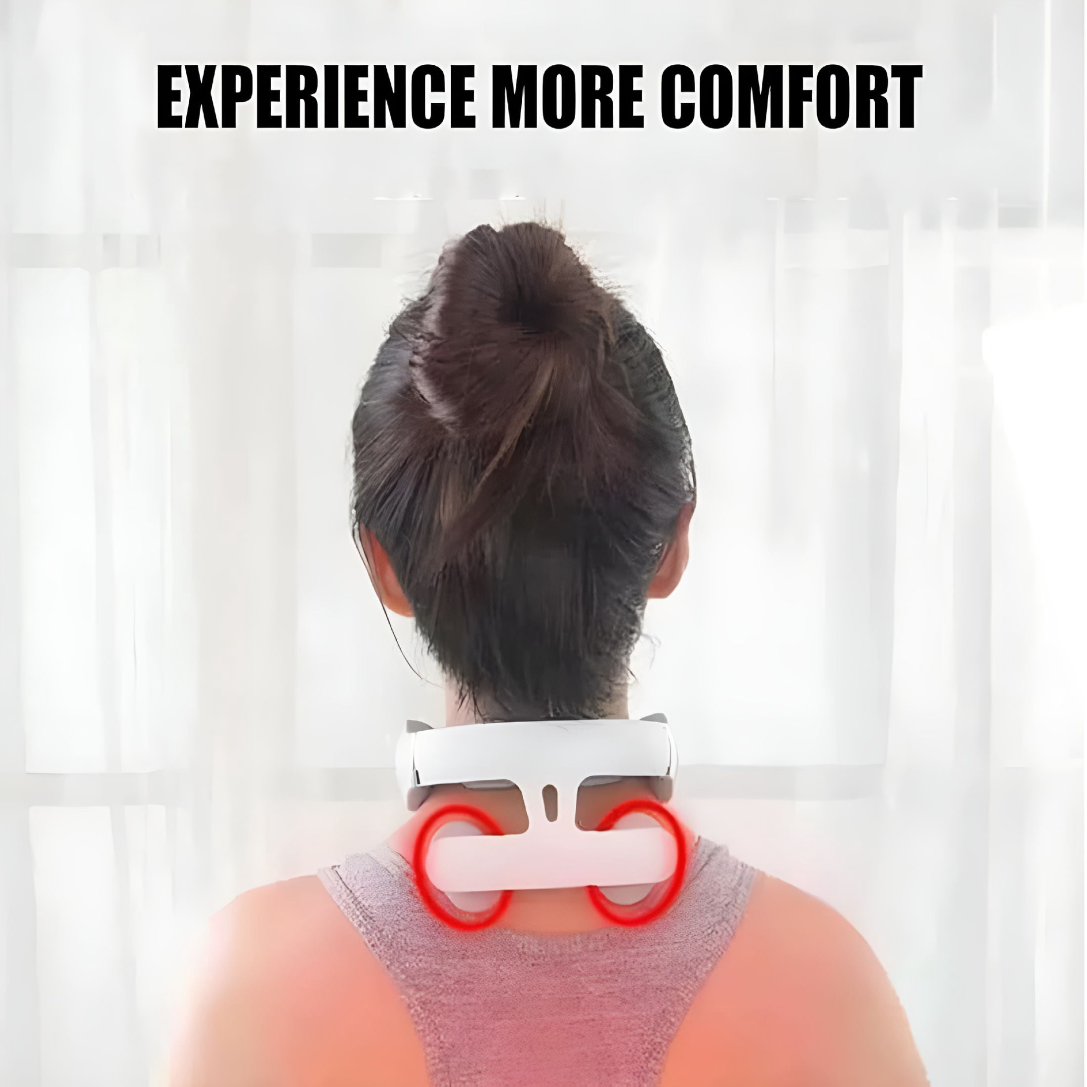 OITY Neck Massager with Heat-6 Modes&15 Intensities,4-Head Vagus Nerve Device for Deep Muscle&Shoulder Pain Relief