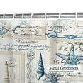 thumbnail image 3 of Pbobriich Nautical Ocean Shower Curtain Seashells Starfish Coastal Seashell Fabric Bathroom Curtain,72x72 in, 3 of 8