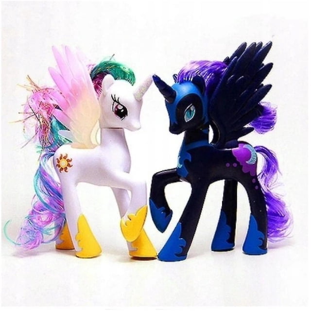 Set de juguetes My Little Pony Princess Luna Celestia 14 cm de plástico