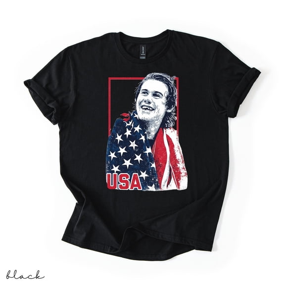 Jack Hughes USA Gold Hockey T-Shirt – Patriotic American Hockey Pride Graphic Tee for True Fans