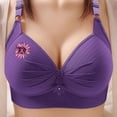thumbnail image 2 of Wiyuqeen Bras for Women No Underwire Pink Ribbon Supportive Everyday Bras Plus Size Full Coverage Push Up Bralettes, 2 of 5