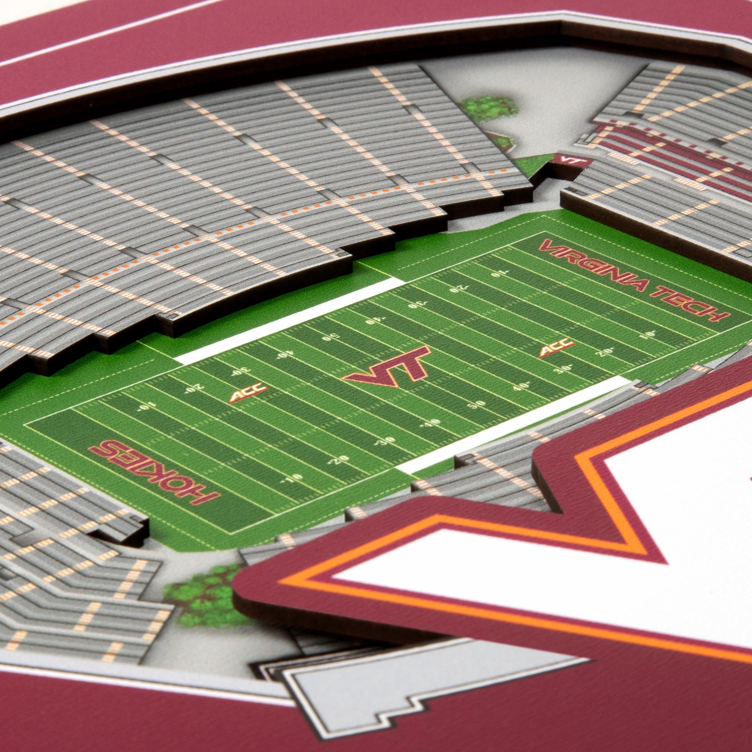 YouTheFan NCAA Virginia Tech Hokies Stadium Series 3D Wall Art