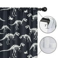 thumbnail image 4 of Blackout Kids Curtains,Black Cartoon Dinosaurs Skeletons Pattern Childrens Insulated Curtains Set Of 2,Bedroom Essentials,Toddler Room Decor 52"x63", 4 of 5