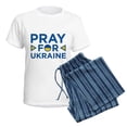 thumbnail image 5 of CafePress - Pray For Ukraine Women's Light Pajamas - Women's Short Sleeve Print T-Shirt and Pants Light Cotton Pajama Set, 5 of 7