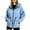 Blue, variant on Women's Waterproof Rain Jackets with Pockets Relaxed Mid-Length Lightweight Hoodies Adjustable Drawstring Waist Coat Versatile Outdoor Windbreaker Fashion Solid Color Hiking Clothes M