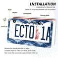 thumbnail image 3 of Aluminum License Plate Frame 2 Pack Car Exterior Accessory Car Tag Holder for Front Rear Plates Cars Decor Blue and White Tie-dye, 3 of 7