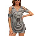 thumbnail image 1 of Use Your Words Femmes Hauts à Manches Courtes Col Rond Creux Bretelles Tees Streetwear Collage Surréalisme Vintage, 1 of 4