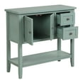 thumbnail image 3 of 36 Inch Modern Console Table with 2 Storage Drawers and Open Bottom Shelf, Wood Storage Cabinet Side Table for Entryway Hallway and Living Room, Green, 36''x13.9''x34.3'', 3 of 7