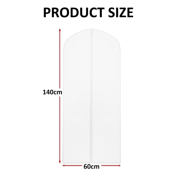 Formal Dress Bag, Long Garment Bags with Transparent Plastic Cover for  Travel - Wedding Dress Garment Bag for Women's Closet Storage (Pack of 5) -  Walmart Business Supplies