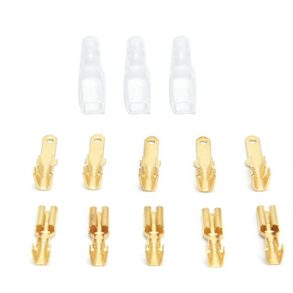 Male Female Spade Connectors, 0.5-1mm² Insulating Wire Crimp Terminals Transparent For Switches For Batteries For Automobiles For Bridge Stacks
