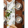 thumbnail image 2 of Farmhouse Yellow Chrysanthemum Eucalyptus Table Runner-70 Inch Long Flower Daisy Table Runners Linen Burlap Tablerunner for Kitchen Dining Room Holiday Party, 2 of 9