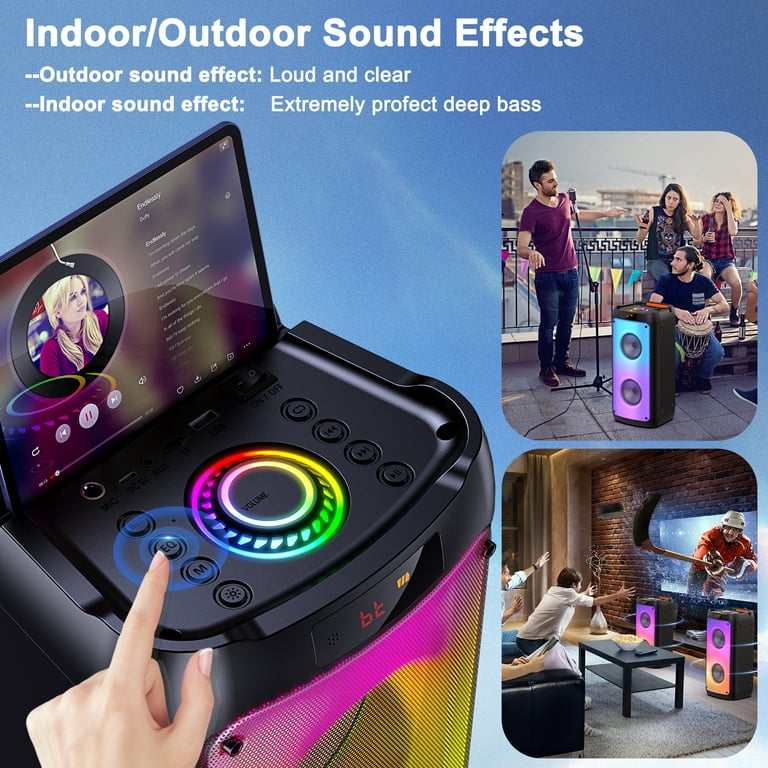 JYX Bluetooth Speaker, Party Speaker with 2 Wireless JYX Bluetooth Speaker, Party Speaker with 2 Wireless