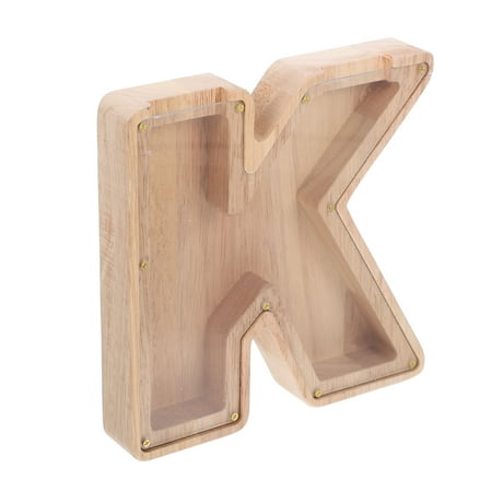 BRIGHTFUFU Wood Letter Bank For Kids Khaki 1Pack 7.1x7.1in
