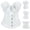 White, variant on Womens Retro Corsets Bustier Floral Shapewear Lace Up Camisole Print Sleeveless Corset Tops for Juniors