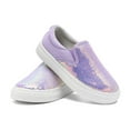 thumbnail image 3 of Toddler Sneakers for Girls Boys, Kids Canvas Low Top Slip On Sparkle Glitter Shoes Fashion Walking Casual Shoes, 3 of 7