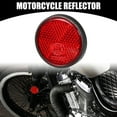 thumbnail image 2 of 6pcs 1.73"x0.31" Universal Reflector Round Motorcycle Bike Safety Increase Visibility and Safety Red, 2 of 6