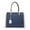 blue, variant on Genuine Leather Cowhide Tote Bag, Women's Top Handle Color Block Shoulder Crossbody Work Handbag