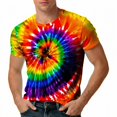 thumbnail image 6 of JAJAHO Men's Short Sleeve T Shirt Tie Dye Crew Neck Comfortable Breathable Graphic Tee Casual Daily Wear Summer Outfits Stylish Tops, 6 of 8