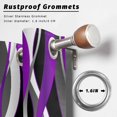 thumbnail image 6 of Outdoor Curtains for Patio Waterproof, Purple Stripe Windproof Pravicy Outside Porch Blackout Curtain, Black Grey White Gradient Striped Geometric Sun Blocking Grommets Curtains for Cabana 54"x95", 6 of 9