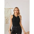 thumbnail image 3 of Womens Summer Tank Tops Crewneck Sleeveless Shirts Tanks Slim Fitted Casual Basic Tee Shirt, 3 of 6