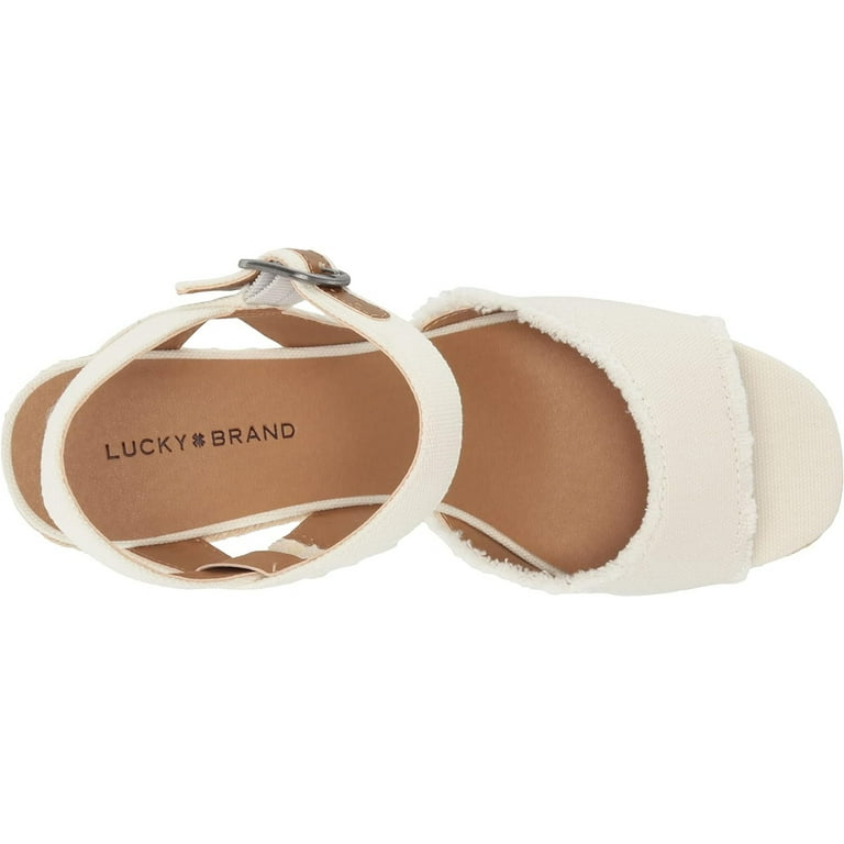 Lucky Brand Women s Mindra Espadrille Wedge Sandal 7.5 White Walmart