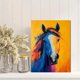 thumbnail image 2 of Qisvanset 12x16 Inch Colorful Abstract Horse Canvas Wall Art, Bold Animal Boho Farmhouse Horse Lover Home Decor, 2 of 8