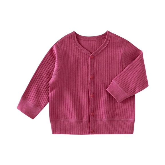 Chbgutlmr Toddler Baby Clothes Kids Boy Girls Ribbed Knit Cotton Comfy Cardigans Fall Long Sleeve Tops