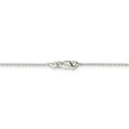 thumbnail image 3 of 925 Sterling Silver 1mm Flat Link Cable Chain With 2in ext.; 18 inch; Lobster Clasp; for Adults and Teens; for Women and Men, 3 of 5