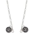 thumbnail image 1 of Silvertone Antiqued Round Seal - Initial - J - Silvertone Face Mask Necklace, 1 of 2