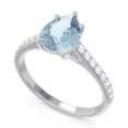 thumbnail image 2 of 2.30 Carat Natural Diamond Aquamarine Gemstone Wonderful Wedding Ring for Women Solid 14K White Gold Size 11.5 by Diamond-Capitals, 2 of 8