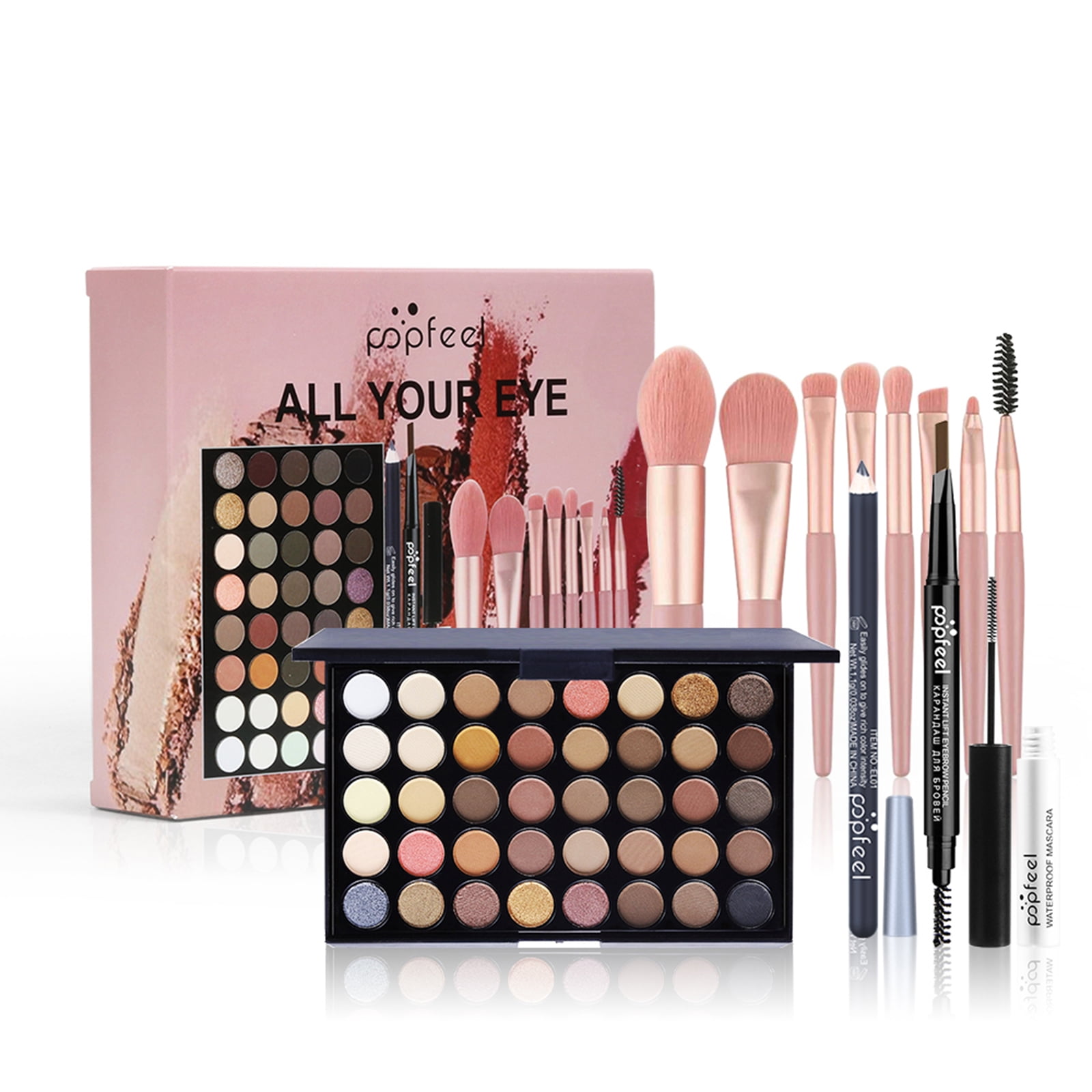 Shany Holiday Surprise - Exclusive All in One Makeup Bundle - Includes Pro Makeup Brush Set, Eyeshadow Palette ,Makeup Set or Lipgloss