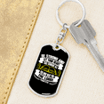 thumbnail image 6 of Let Your Heart Lord Psalm 31:34 Stainless Steel or 18k Gold Premium Swivel Dog Tag Keychain, 6 of 10