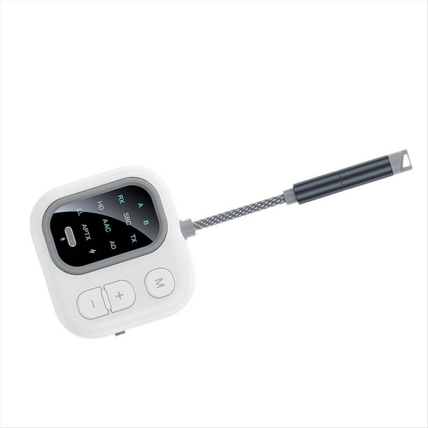 Adaptador de Audio Inalámbrico 2 en 1, Transmisor y Receptor Bluetooth. Sonido HD Sin Pérdidas. Reproducción AUX RX/TX para Coche, Casa y Avión.