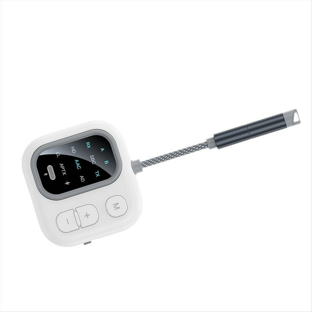 Adaptador de Audio Inalámbrico 2 en 1, Transmisor y Receptor Bluetooth. Sonido HD Sin Pérdidas. Reproducción AUX RX/TX para Coche, Casa y Avión.
