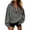 05-Gray, variant on Yutgune Women's Quarter Zip Mock Neck Sweatshirt Oversized Long Sleeve Pullover Fall Outfits Lightweight Casual Top