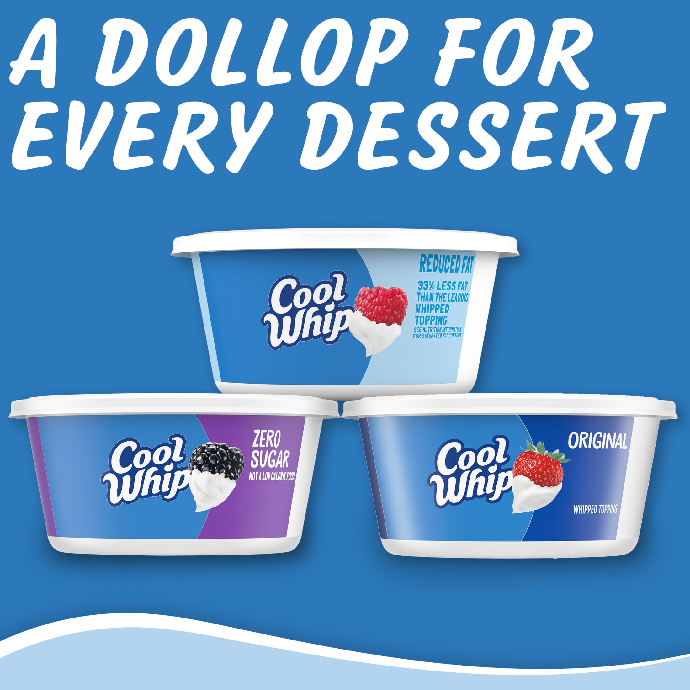 Cool Whip Reduced Fat Whipped Topping, 8 oz Tub