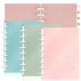 thumbnail image 1 of xianyou-4 Set Junior Size Discbound Notebook Cover Plasic 5.5x8.5in With 8 Disc Ever Pack Half Letter Size Discbound Planner Cover 8 Hole Arc Notebook System Accessories, 1 of 4