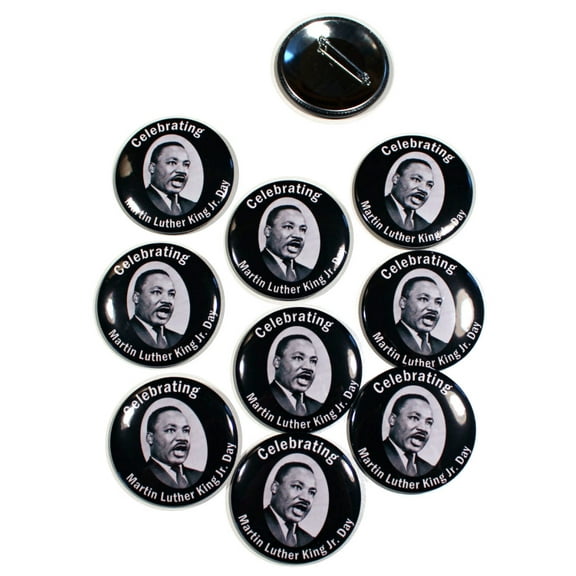 Celebrating Martin Luther King Jr Pinback Buttons - 2.25 Inch Round - 10 Pack