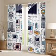 thumbnail image 2 of Manfei Kids Gamepad Controller Curtains Pack of 2 (42x84 Each),Console Video Game Curtains Blackout,White Blue Bedroom Curtains For Boys,Luxury Bedroom Decor, 2 of 6