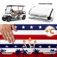 thumbnail image 5 of Yuyamidu American Flag Golf Cart Seat Covers with 4 Front Pockets Coconut Tree Seat Towel Blanket Keeps Seats Cool & Clean for Summer, for EZGO, Club Car, Yamaha, 5 of 7