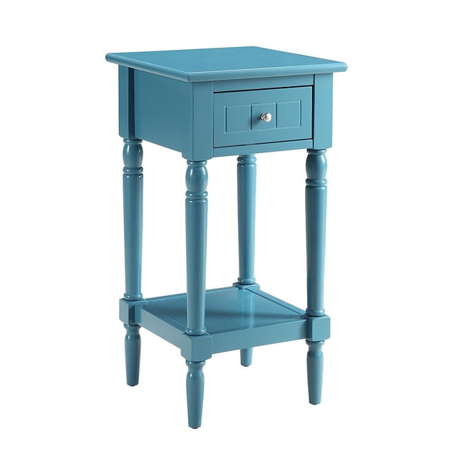 Convenience Concepts French Country Khloe Square End Table in Blue Wood Finish